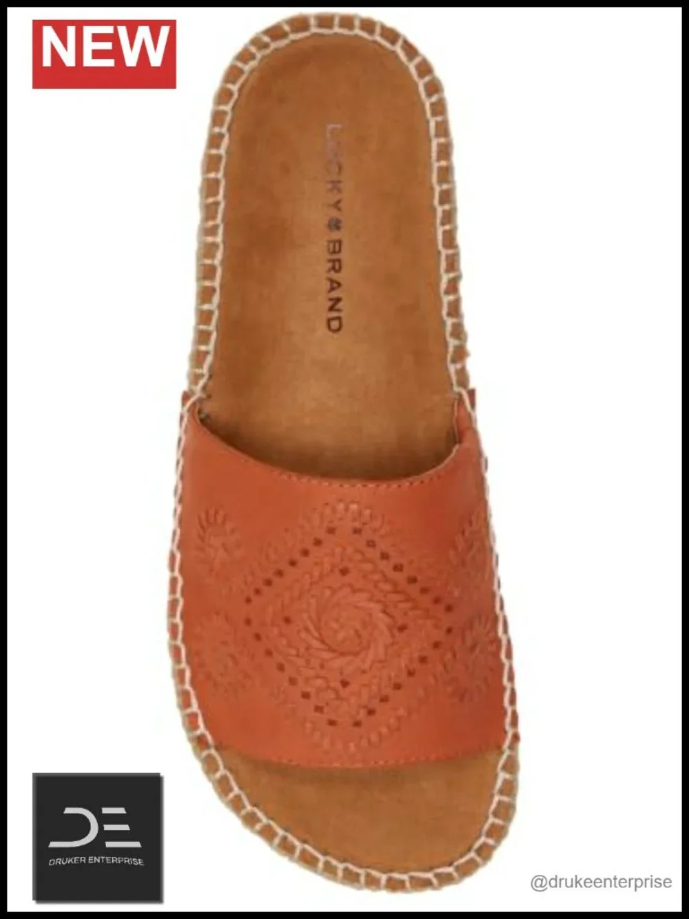 Lucky Brand Lemana Platform Sandals, Leather Upper, Slip-On, Breathable